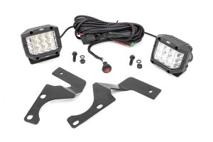 Toyota 4Runner LED Light Kit - Ditch Mount - Rough Country - Wide Angle Pair - Chrome - '10-'20